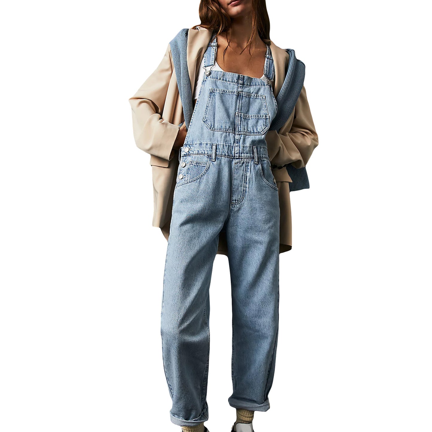 Lori - Damen Jeans-Latzhose Jumpsuit