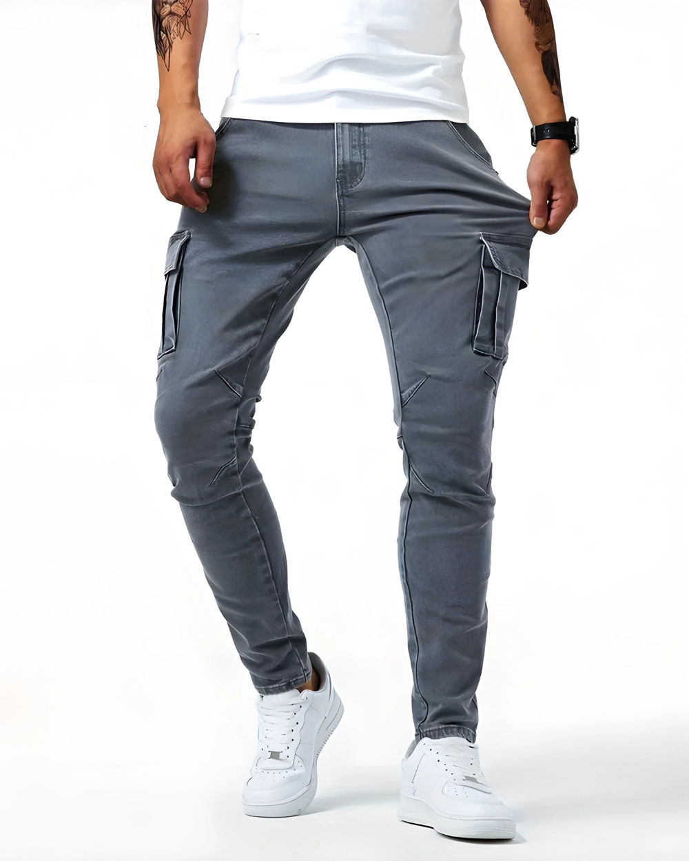 Hugo – Elegante Cargo Stretch-Hose