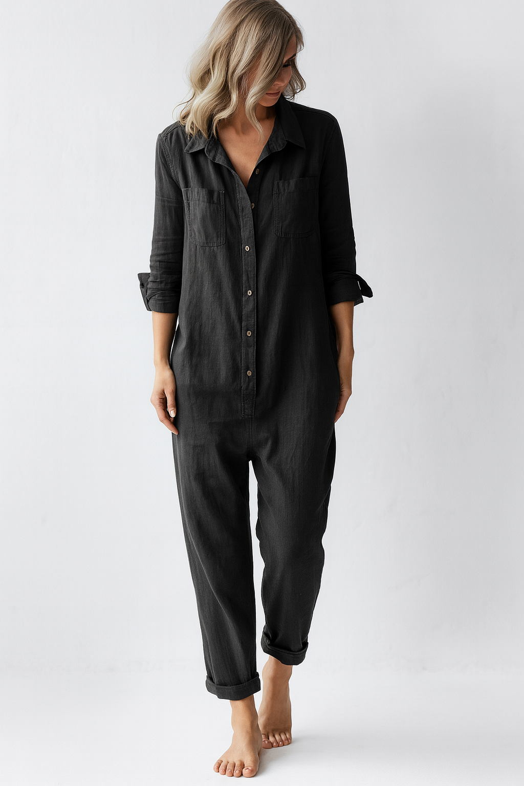 Lina - Lässiger Baumwoll-Jumpsuit für Damen