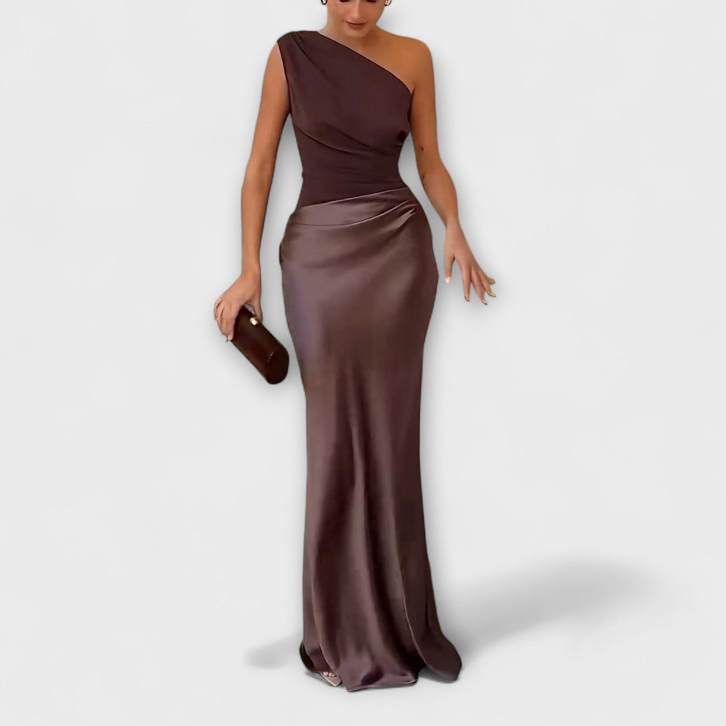 Levana – Ein-Schulter Faltenkleid