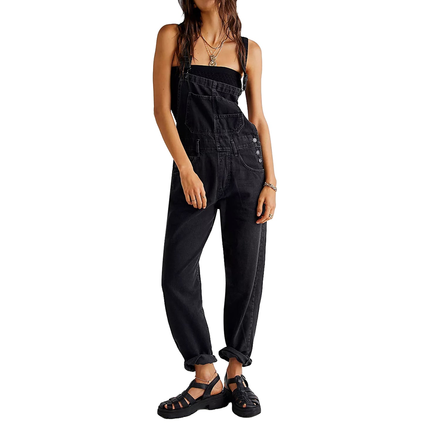Lori - Damen Jeans-Latzhose Jumpsuit