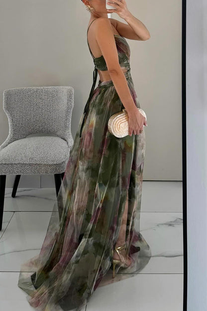 Luna – Florales Maxikleid