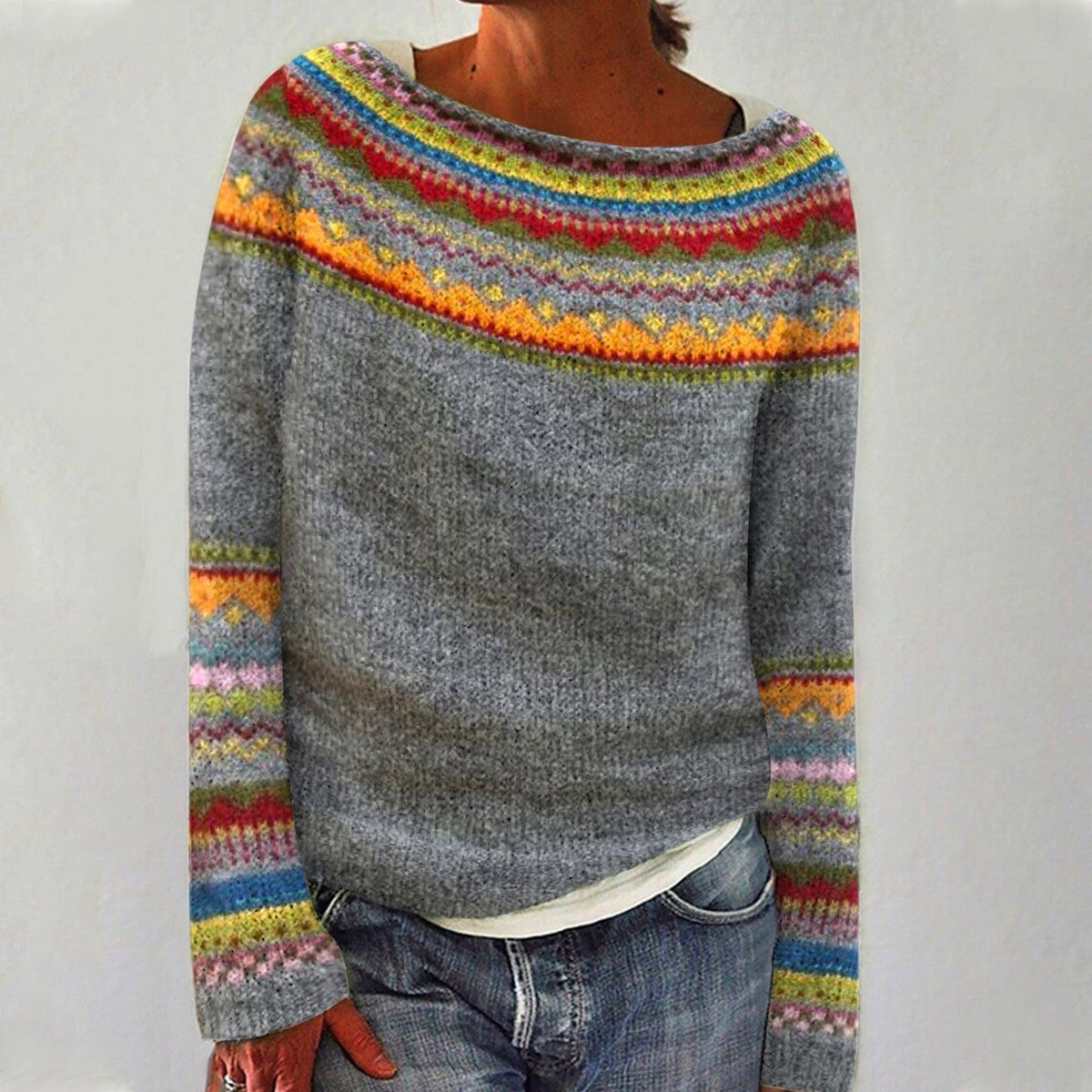 Emily™ - Bequemer Retro-Pullover