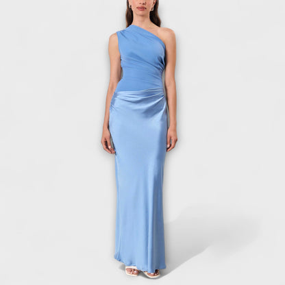 Levana – Ein-Schulter Faltenkleid