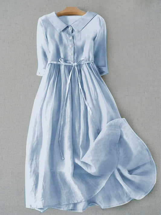 Lux - Elegantes Spitzenkleid mit Halbarmen und Taillenschnitt