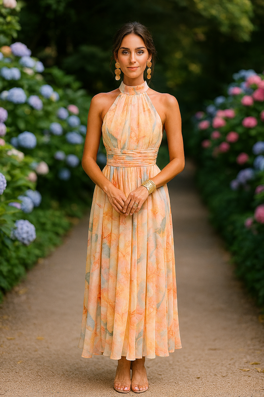 Naira – Aquarell Maxikleid