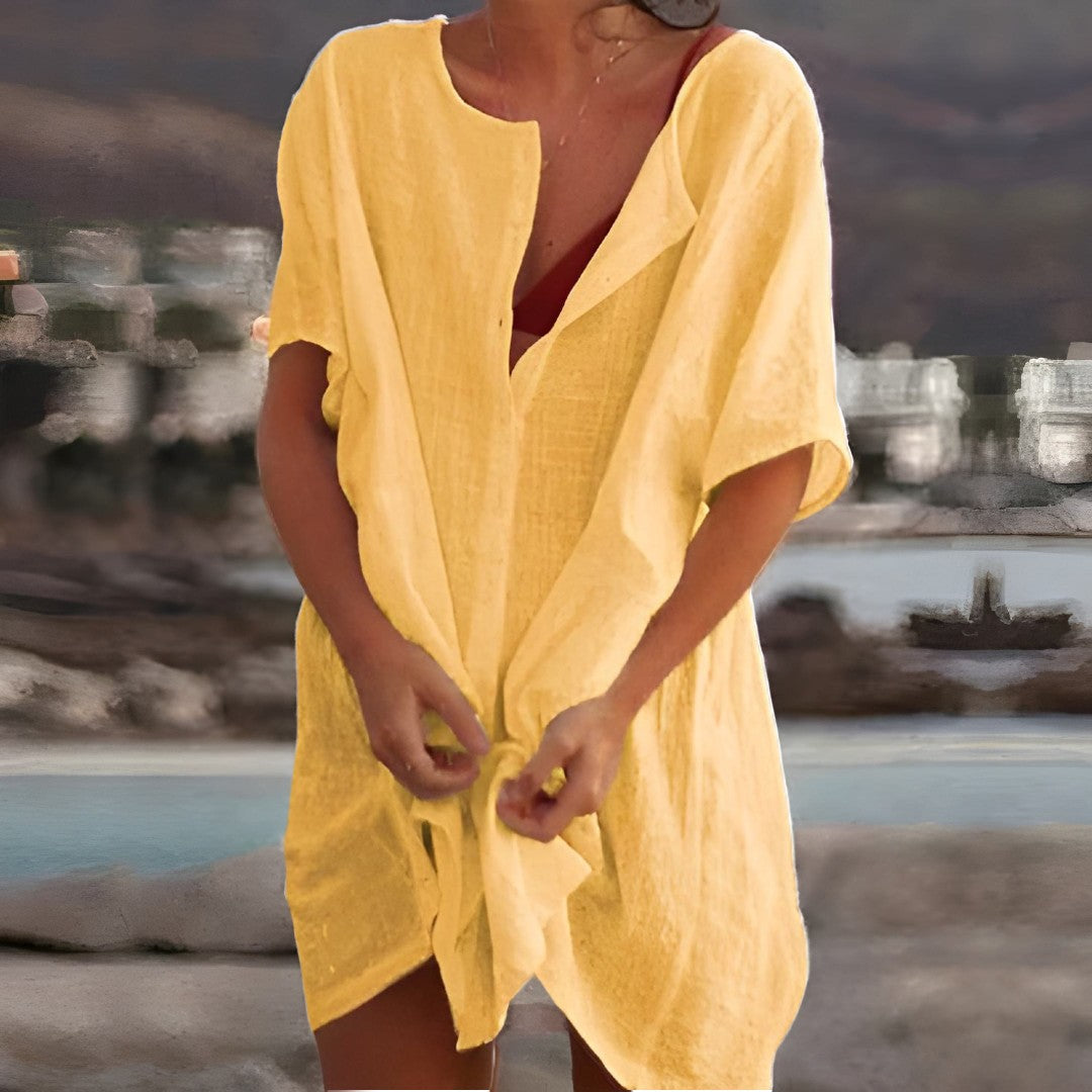 Dagrun - Leinen Strandkleid