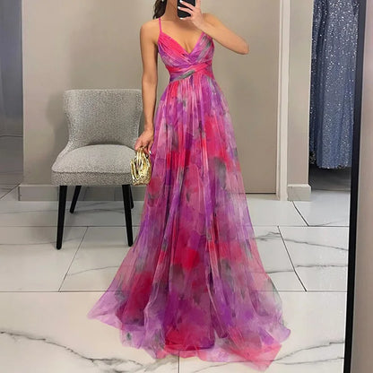 Luna – Florales Maxikleid