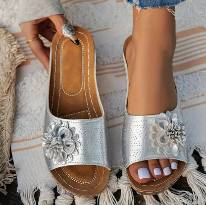 Flora | Orthopädische Sandalen mit Blumenmotiv