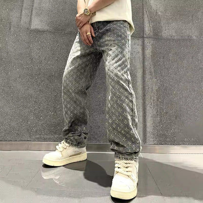 Leon – Stilvolle Jacquard-Denim-Jeans