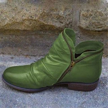 Renae | Lederstiefel mit Reißverschluss