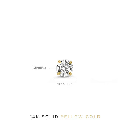 Larmes de Lune Gold Stein Earrings
